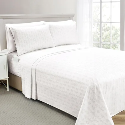 Vista 33 de Elegant Comfort - Juego de sábanas de 4 piezas, microfibra de 1500 hilos de calidad egipcia de lujo resistente a las arrugas, rayas estilo damasco