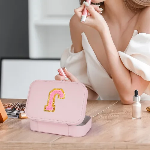 Vista 5 de Uygafly Organizador de joyas Estuche de joyería de moda para viaje, organizador de viaje personalizado, regalos para adolescentes, regalos