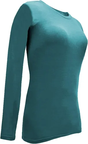 Vista 96 de Natural Uniforms Camiseta Under Scrub para mujer, cuello redondo, manga larga, paquete de 3, paquete múltiple de 3