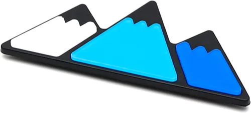 Vista 9 de iJDMTOY Emblema de rejilla de estilo retro de 3 colores en forma de montaña compatible con Toyota Tacoma Tundra 4Runner FJ Cruiser RAV4 Hilux, etc.