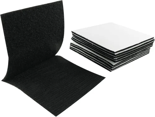 Vista 5 de 25 almohadillas adhesivas para sofá, 1.575 x 2.362 in, rectangular, color negro, con tiras de gancho adhesivas para sofá, silla, asiento doble, banco