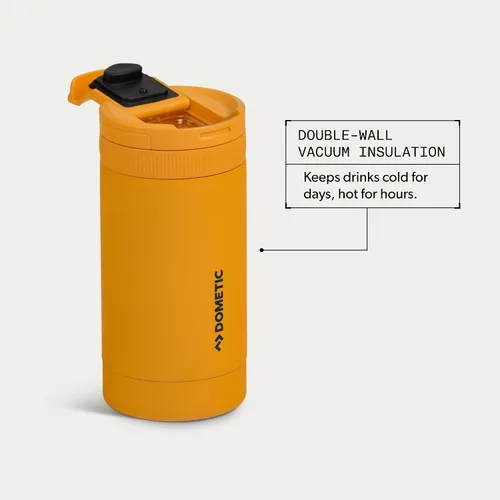 Vista 2 de Dometic Vaso de 12 onzas Vaso aislado de acero inoxidable con tapa magnética Brillo