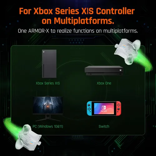 Vista 3 de BIGBIG WON ARMOR-X para Xbox, accesorios inalámbricos de botón trasero para Xbox Series XS Controller que funciona en PC con Windows 10 y 11Xbox