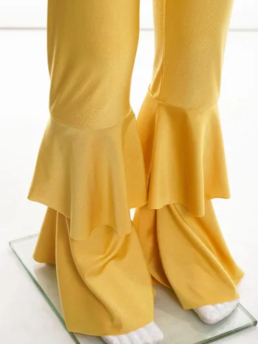 Vista 7 de JEATHA Mono de discoteca hippie brillante de los años 70 para niñas y niñas, con lentejuelas brillantes, disfraz de baile funky