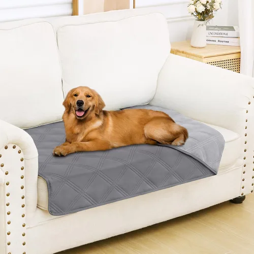 Vista 96 de Smiry Funda impermeable para cama de perro, manta reversible para mascotas para sofá Manta suave lavable para perro, funda a prueba de fugas