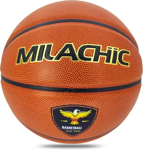 Vista 2 de Balones de baloncesto personalizados para interiores y exteriores, regalo de baloncesto de cuero compuesto con nombre, texto, logotipo