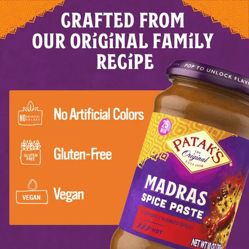 Vista 3 de PATAKS Pasta de curry Madras, 10 oz Caliente