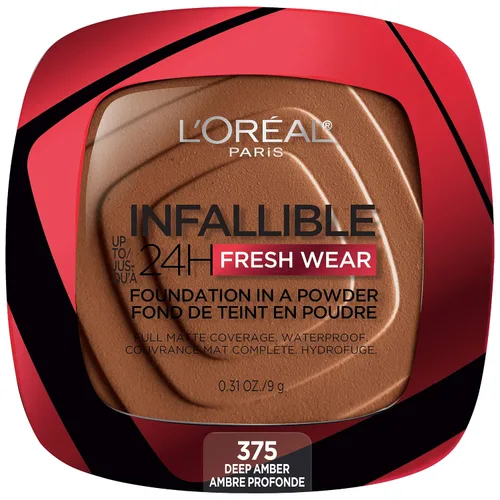 Vista 24 de L'Oréal Paris Infallible - Base de maquillaje en polvo, 24 horas de uso, impermeable, ámbar profundo, paquete de 3