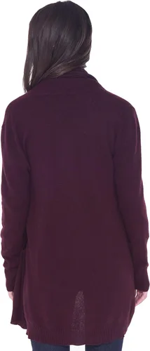 Vista 4 de cashmere 4 U 100 Cachemira Oversize Open Front Cardigan Coat para las mujeres