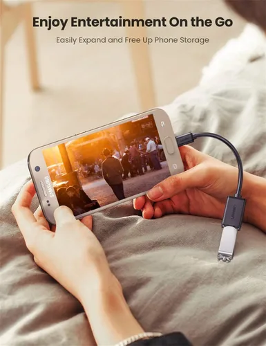 Vista 3 de UGREEN Cable Micro USB 2.0 OTG On The Go Adaptador Macho Micro USB a Hembra USB Compatible con Teléfono Samsung S7 S6 Edge S4 S3 LG G4 Controlador