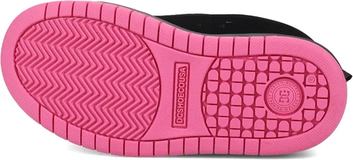 Vista 4 de DC Kids Court Graffik Skate Shoe Negro/Rosa