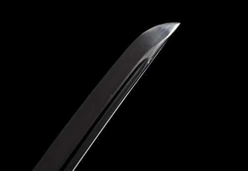 Vista 6 de Espada Katana samurái japonesa negra de 41 pulgadas, acero plegado de Damasco funcional