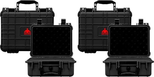 Vista 8 de Jack Boss Estuche rígido, 14 x 11.5 x 6.5 pulgadas, portátil, resistente al clima, impermeable, funda protectora para cámara con espuma Negro