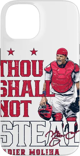 Vista 4 de Thou Shall Not Steal Yadier Molina St Louis MLBPA - Carcasa para iPhone 17