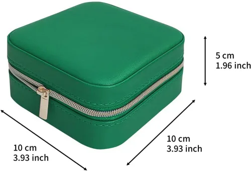 Vista 3 de Estuche de viaje para joyas con espejo, pequeño organizador de joyas de viaje, caja de joyería portátil, mini organizador de viaje, caja