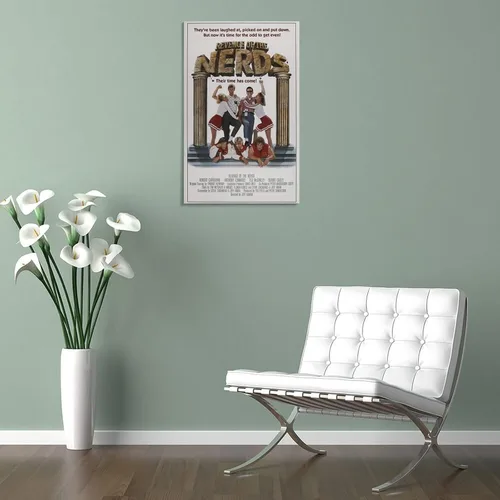 Vista 5 de Póster de películas retro de la venganza de los nerds, obras de arte vintage de los años 80, póster de lienzo estético para habitación, impresiones