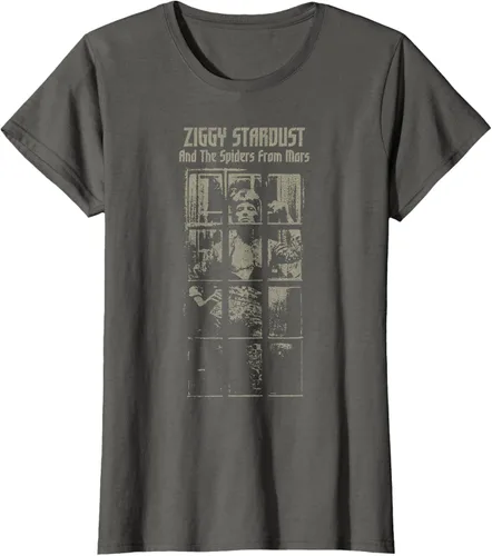 Vista 10 de David Bowie - Camiseta And The Spiders From Mars Faded, Negro
