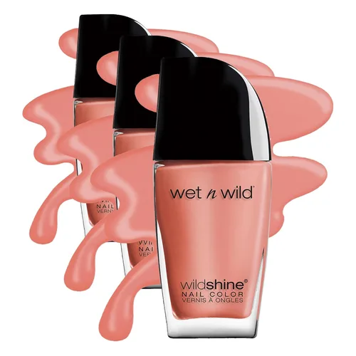 Vista 34 de wet n wild Wild Shine Esmalte de Uñas, Orange-Red Nuclear War, Color de Uñas Guerra nuclear