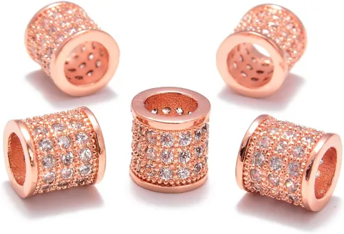 Vista 23 de AD Beads Pulsera de cuentas de zircón con tachuelas de strass
