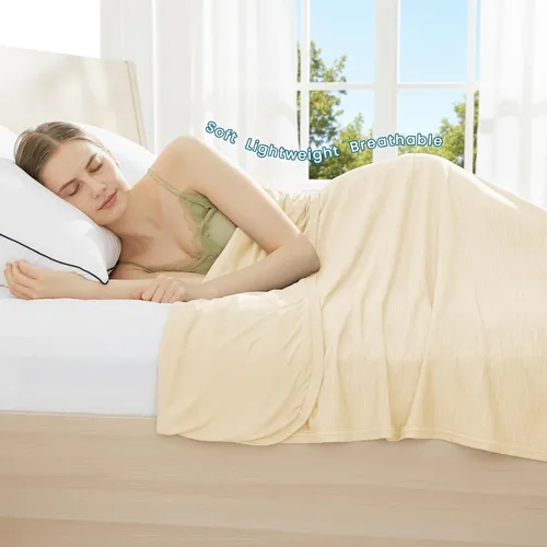 Vista 2 de HYLEORY - Mantas refrescantes para personas que duermen con calor, manta fresca de verano para mantener el cuerpo fresco para sudores nocturnos