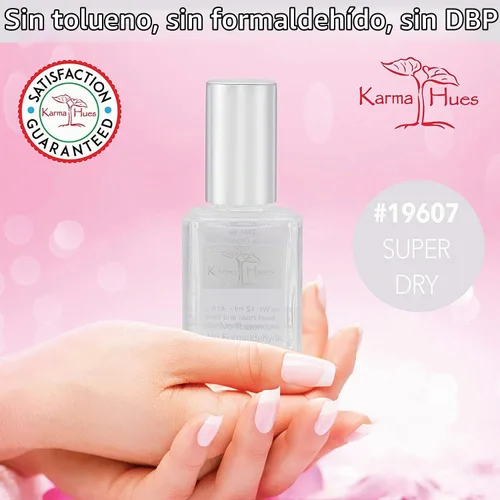 Vista 4 de karma organic Fórmula natural de secado rápido: capa de esmalte de uñas de secado rápido para cualquier esmalte de uñas