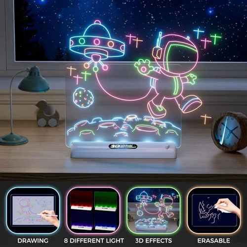 Vista 2 de pizarra led magic 3d