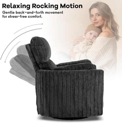 Vista 3 de Sillón reclinable eléctrico con 2 almohadas, color gris oscuro