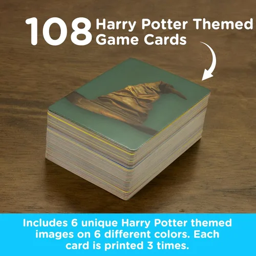 Vista 4 de AQUARIUS Juego de cartas maestras de memoria de Harry Potter, divertido juego de fiesta familiar para niños, adolescentes y adultos, regalo