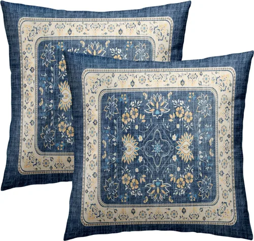 Vista 43 de Giwawa Juego de 2 fundas de almohada de calabaza otoñal de 16 x 16 pulgadas, fundas de cojín de algodón de madera de girasol para sofá, patio