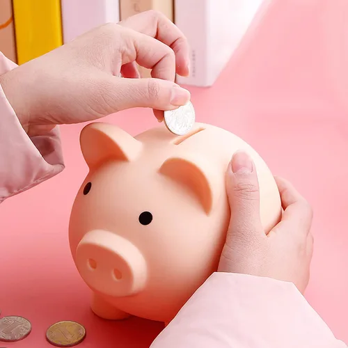 Vista 5 de Alcancía personalizada, banco de dinero con nombre personalizado para niñas y niños, caja de dinero rosa irrompible para cumpleaños, Navidad, baby