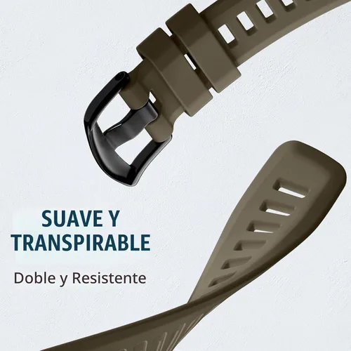 Vista 3 de GEAK Compatible con correas de reloj Garmin Instinct, correa de silicona suave de 22 mm para muñeca deportiva, reemplazo compatible con correa