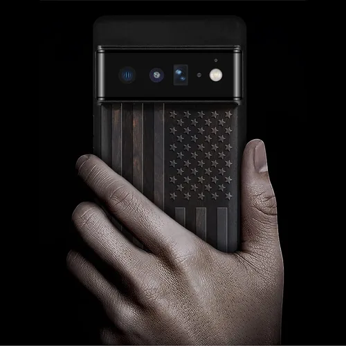 Vista 2 de Carveit Funda de madera para Pixel 6 Pro [madera real dura y TPU suave] a prueba de golpes, funda de madera única y elegante compatible con Google
