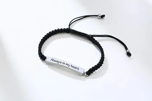 Vista 14 de Pulsera de urna personalizada para cenizas, recuerdos de joyería de cremación para mujeres y hombres, pulsera ajustable de cuerda tejida hecha a