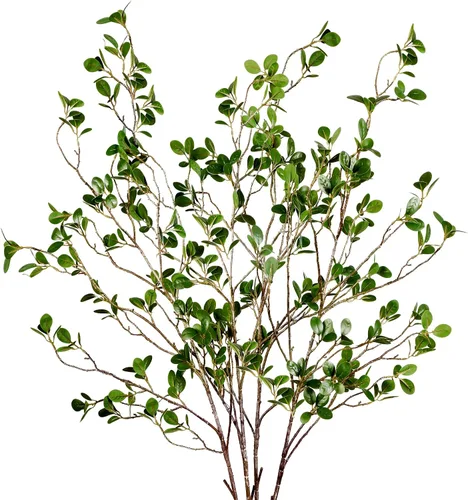 Vista 9 de Sggvecsy 43'' 2 Piezas Ramas de Ficus Artificiales Spray de Hojas Falsas Ramas de Eucalipto Verde Tallos de Vegetación Artificial Plantas de Ramitas