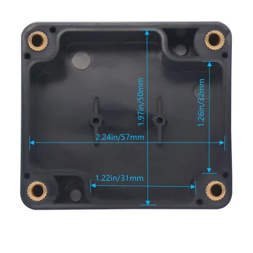 Vista 5 de Zulkit. - Caja de plástico impermeable ABS IP65. - Caja de derivación eléctrica - color negro.