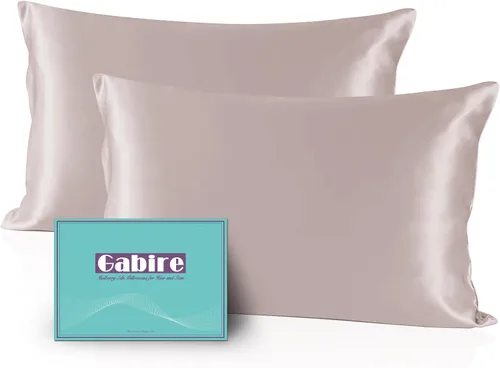 Vista 11 de Gabire Funda de almohada de seda de morera para cabello y piel, evita el acné, fundas de almohada de seda real de ambos lados, funda de almohada