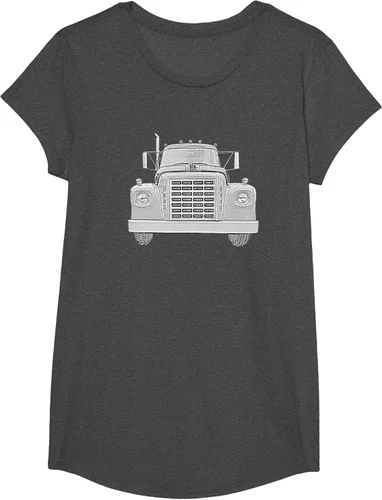 Vista 73 de Camiseta clásica de camión pesado International Harvester IH Loadstar, Negro, S