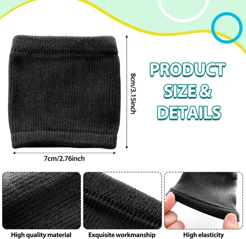 Vista 3 de Haysandy 8 Pares de Fundas para Zapatos de Baile Sobre Calcetines para Mujeres Bailarinas Negro
