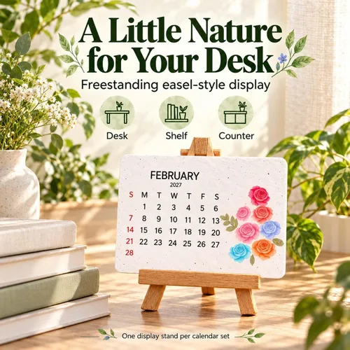 Vista 7 de Plantable Seed Calendar 2027 with Stand and Mini Shovel (1)