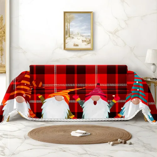 Vista 10 de Funda de sofá con estampado de muñeco de nieve de Navidad, fundas de sofá para sillón, funda resistente a las manchas, protector universal de muebles