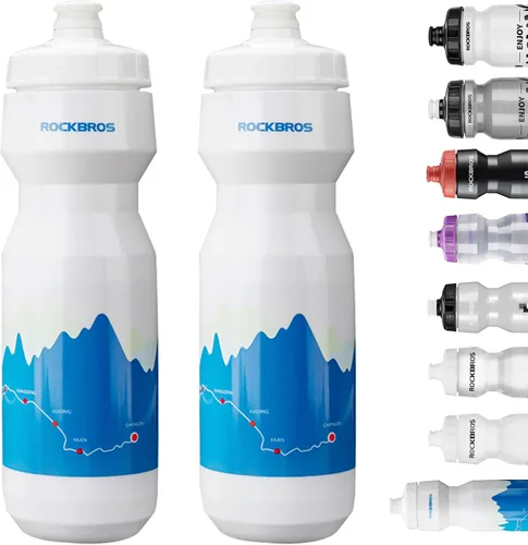 Vista 23 de ROCKBROS Botella de agua para bicicleta de 20oz-25oz Squeeze Ciclismo