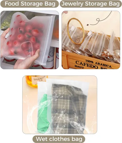 Vista 6 de Cubos de equipaje para viajes, juego de bolsas organizadoras esenciales para maleta, accesorios de viaje de viaje por carretera en 4 tamaños