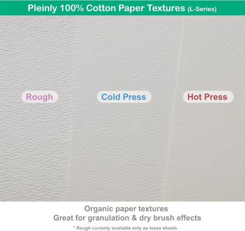 Vista 4 de Pleinly Cuaderno de bocetos de acuarela 100% algodón, prensa en frío, 8 x 12 pulgadas, grande, 140 libras (10.58 oz/m²), 26 hojas de retrato, papel