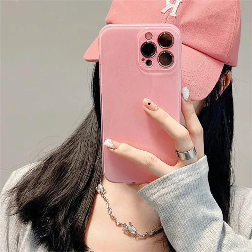 Vista 6 de Funda protectora para iPhone 13 con purpurina para mujeres y niñas, funda protectora suave y brillante para iPhone 13, color rosa