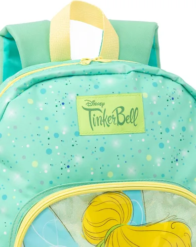 Vista 5 de Disney Tinker Bell - Mochila con purpurina verde con correas ajustables para niñas, Verde, Tamaño único