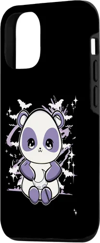 Vista 2 de Funda gótica pastel pastel con panda para iPhone 15