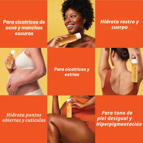 Vista 5 de Bio-Oil Aceite natural para el cuidado de la piel, suero para cicatrices y estrías, hidratante facial y corporal para piel seca, aceite