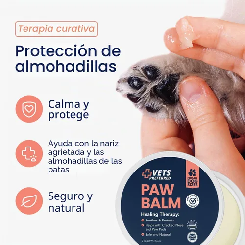 Vista 2 de Protector de almohadilla de bálsamo para patas para perros, calmante para bálsamo de patas de perro, cura, repara e hidrata las narices y las patas