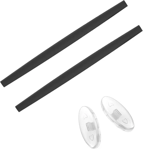Vista 2 de SAUCER Replacement Nose Pieces Pads & Earsocks Temple Sleeve Rubber Kit for Oakley Big Square Wire Sunglass