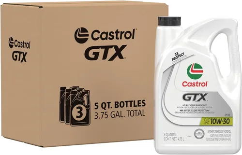 Vista 13 de Castrol Aceite de motor convencional GTX 10W-30, 1 cuarto de galón, paquete de 6